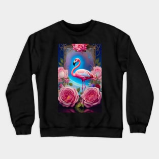 Flamingo Art Nouveau Crewneck Sweatshirt